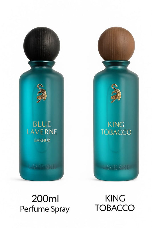 COMBO OF LAVERNE BLUE INCENSE & KING TOBACCO 200ml PERFUME SPRAY
